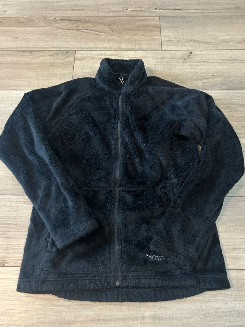 Marmot Fleece Polartec Jacket Camp Synchilla Black Outdoors Plush Womens L